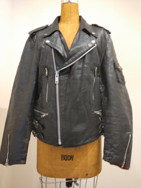80's Campri double riders jacket MANX - neon-leather