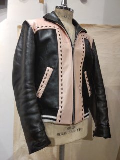 NEON 2tone leather jacket