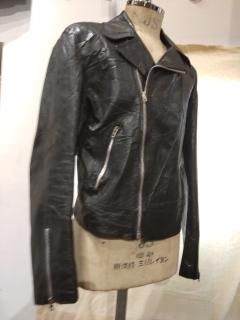 70's French Double Leather Jacket 