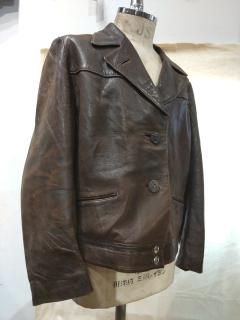 Ladies 2 buttons Leather Jacket 