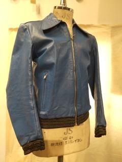 70's SPORTAC Rib Leather Jacket