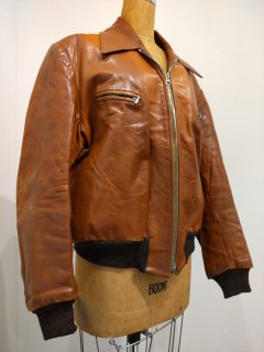 60's German Rib Leather Jacket 