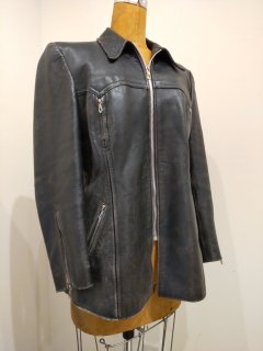 German Leather Car Coat Jacket 