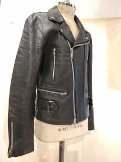 80's Sheepskin Double Riders Leather Jacket LIGHTNING Type