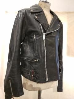 80's MEDE IN Sweden Moto Star double riders jacket LIGHTNING Type 