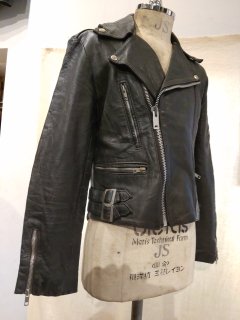 80's Double Riders Leather Jacket LIGHTNING Type