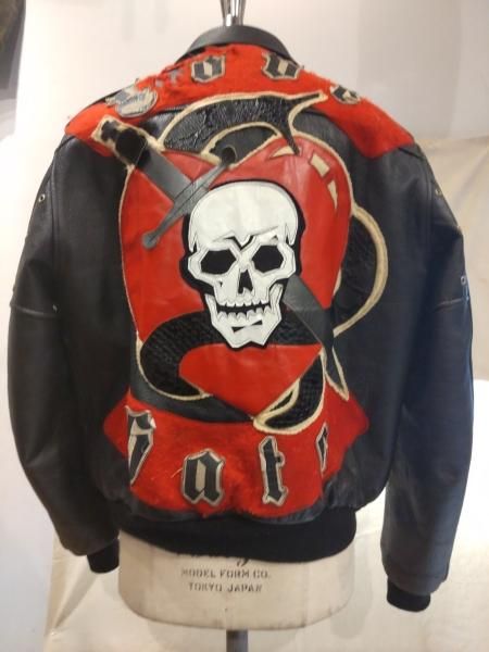LA ROCKA! Flight jacket (LOVE HATE) - neon-leather LA ROCKA! Flight jacket (LOVE HATE) - neon-leather