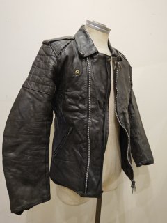 70's CHANPION RIVETTS Pated Double Leather Jacket
