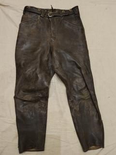 50's German Leather motorcycle pants