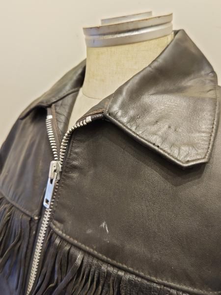 ジャケット・アウター 60's ROCKER'S JKT Mascot SINGLE RIDERS 60年代「Mascot」シングル ライダースジャケット ブラック - 古着屋