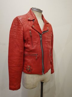 80's Double Riders Leather Jacket LIGHTNING Type