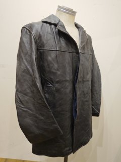 50's~60's French MIC leather coat 