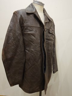 50's~60's French MIC leather coat
