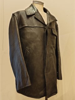 50's~60's French leather coat 