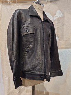 60's Portugal Miliary Police Leather Jacket