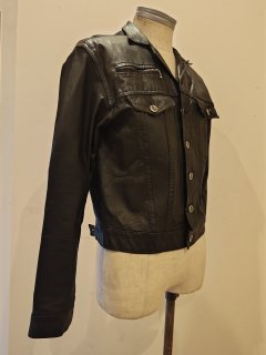 LA ROCKA! Denim Type Leather Jacket 