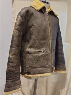 70~80's French Mouton Leather Jacket