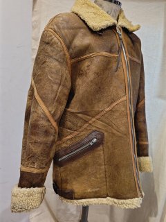 70~80's French Mouton Leather Jacket