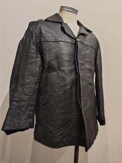 50's~60's French leather coat 