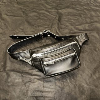 Leather waist pouch TYPE3ALBERT ZIPBLACK
