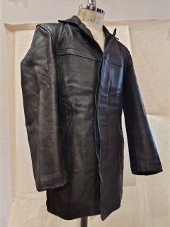50's~60's French MIC leather coat 