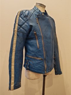French MOTO CUIR 2Tone Leather Jacket 