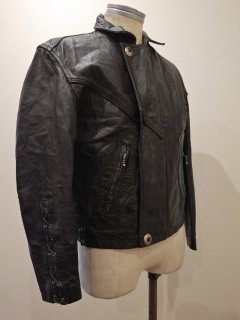 80's  Concho Lace up Leather Jacket