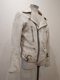 <img class='new_mark_img1' src='https://img.shop-pro.jp/img/new/icons1.gif' style='border:none;display:inline;margin:0px;padding:0px;width:auto;' />80's White Double Riders Jacket 