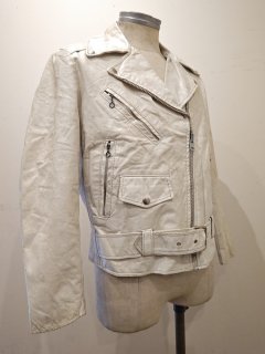 <img class='new_mark_img1' src='https://img.shop-pro.jp/img/new/icons1.gif' style='border:none;display:inline;margin:0px;padding:0px;width:auto;' />70's ROBERT LEWIS Ladies White Double Riders Jacket
