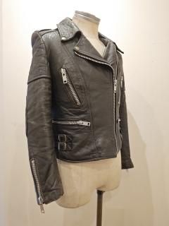 80's Ladies Sheepskin Double Riders Leather Jacket LIGHTNING Type