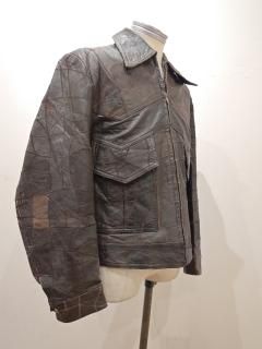 80's PETERS Patchwork leather Single Leather Jacket 