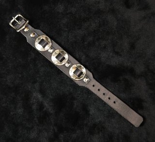 Concho Leather Wristband

