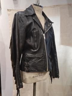70's TT LEATHERS Fringe Double Riders Jacket 