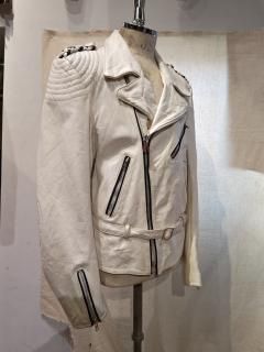 German Hein gericke White Double Leather Jacket