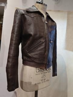 40's GERMAN Leather Sports Jacket 