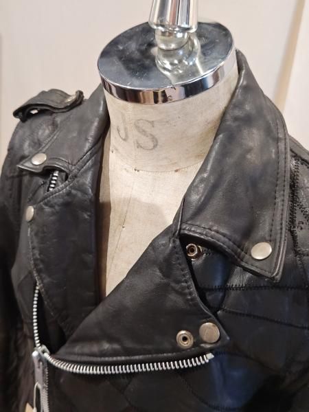 80's Campri double riders jacket VOLTA - neon-leather