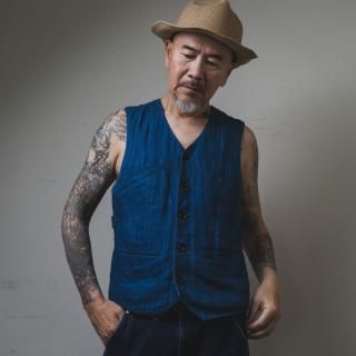 Indigo Fish Linen Gillet
