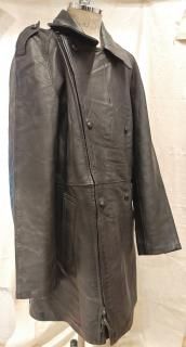 80's French Army Motorcycle Leather Coat 