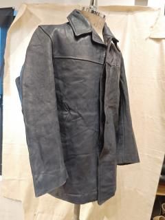 50~60's French MIC leather coat