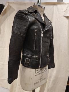 80's Sheepskin Double Riders Leather Jacket LIGHTNING Type