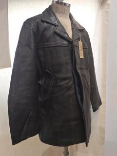 60's French leather coat 06