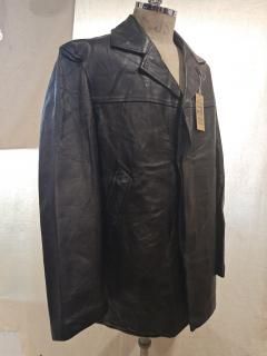 60's French leather coat 08