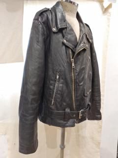 80's BRANDED GARMENTS Double Leather Jacket