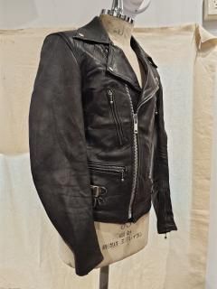 70'80's CHANPION RIVETTS Double Leather Jacket