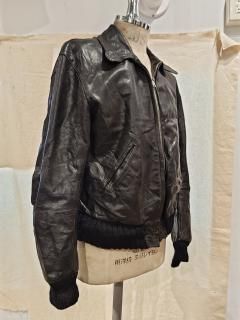 50~60's German Rib Leather Jacket 