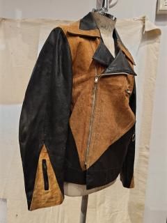 70's 2tone Double Leather Jacket