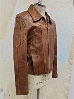 70's HIDEOUT INC Single Leather Jacket 
