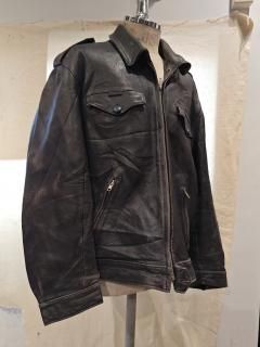 60's Stahl Portugal Miliary Police Leather Jacket 