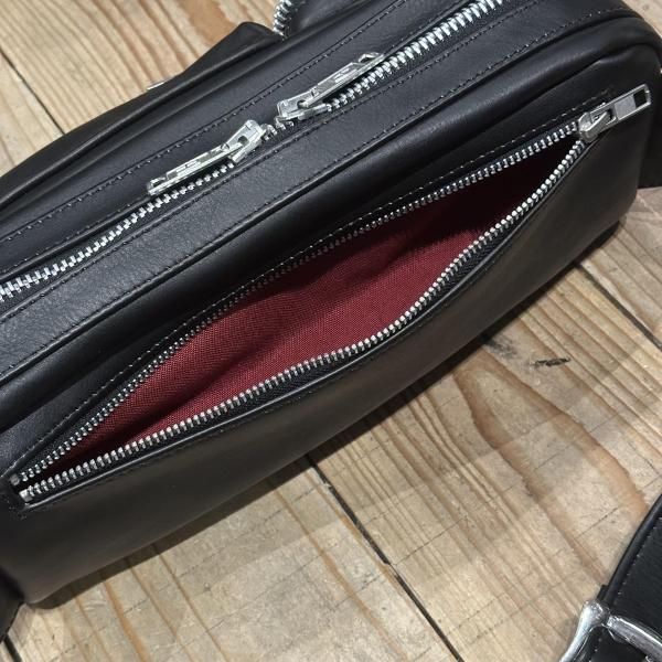 Leather hip zip Bag part2 - neon-leather