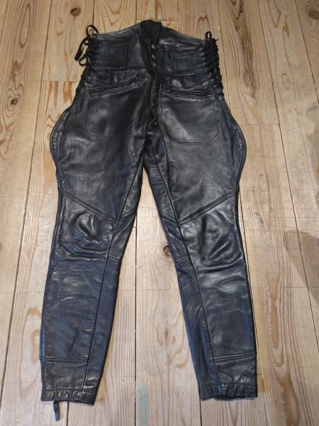 50's Langlitz Leathers Motorcycle Leather Pants ”Rangers” - neon
